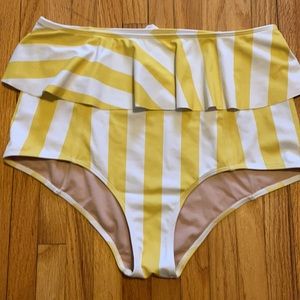 KJ Yellow Stripe Peplum bottoms